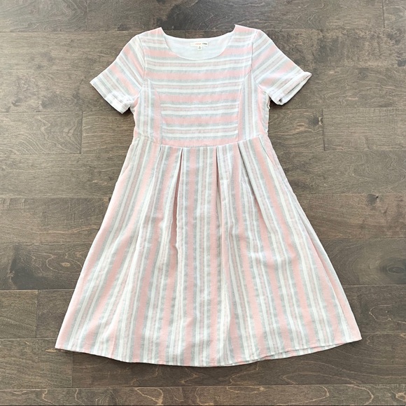 orange creek striped dress